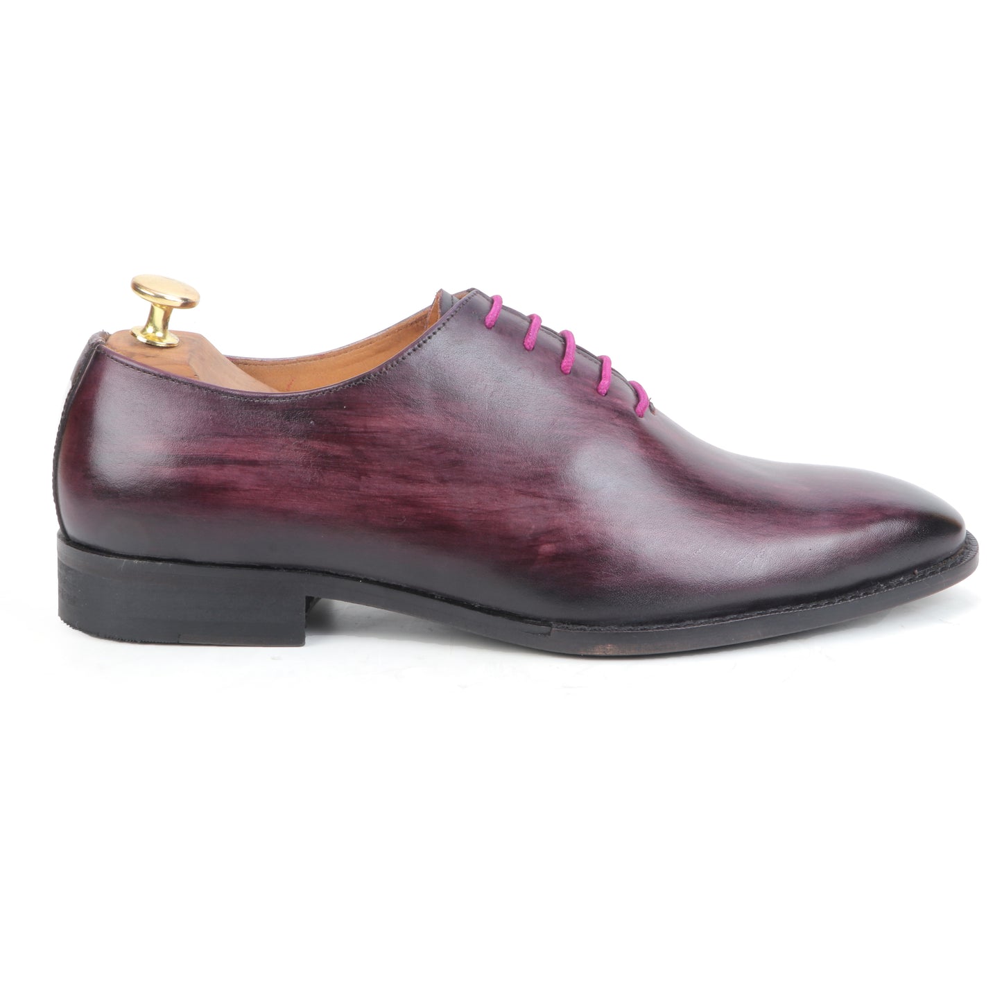 Mens Purple Patina Leather Oxford Shoe 