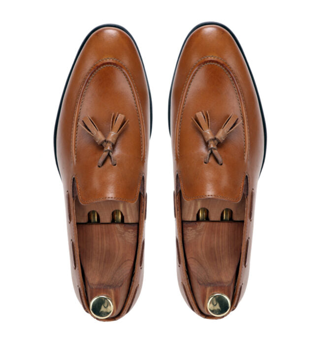 Agustian The Tan Brown Leather Moccasin