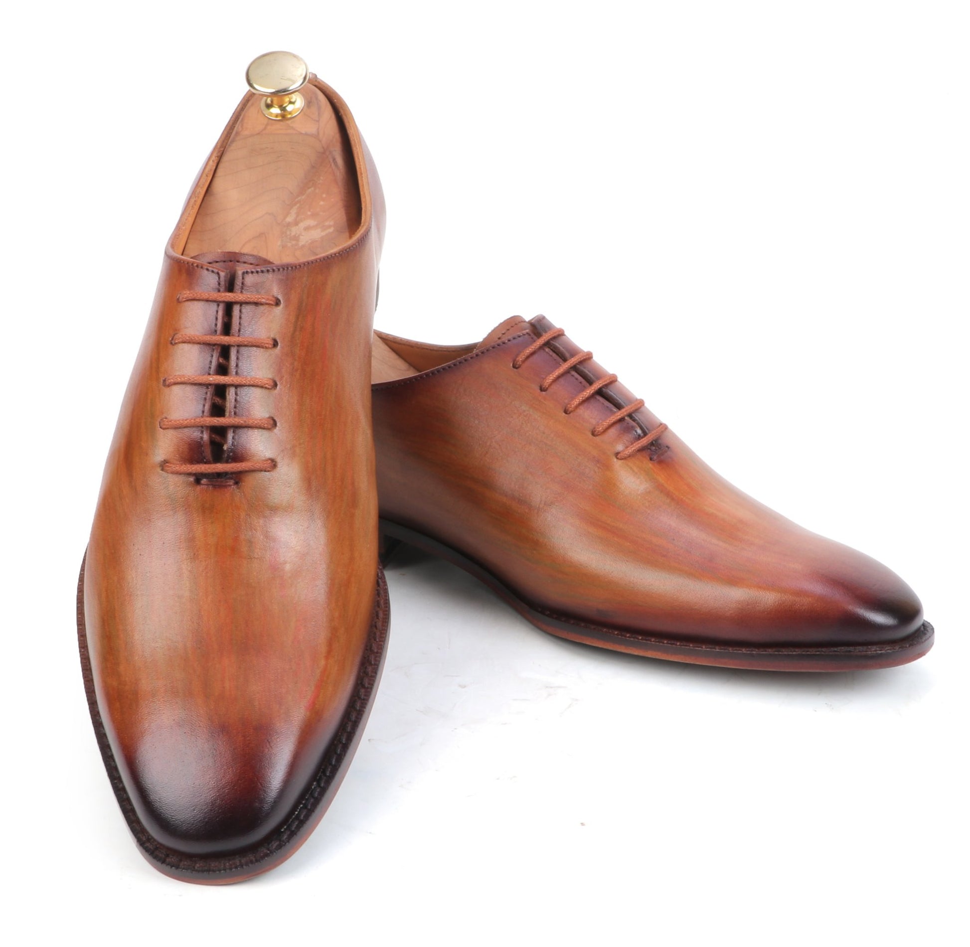 Mens Patina Leather Shoes 