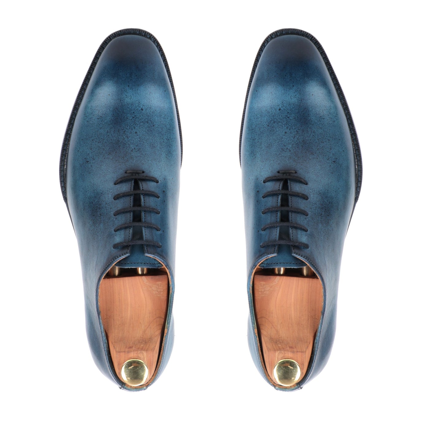 Men's Navy Blue Leather Patina Oxford Shoes Online