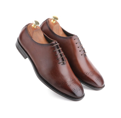 Buy Men's Brown Leather Formal Lace-Up shoe