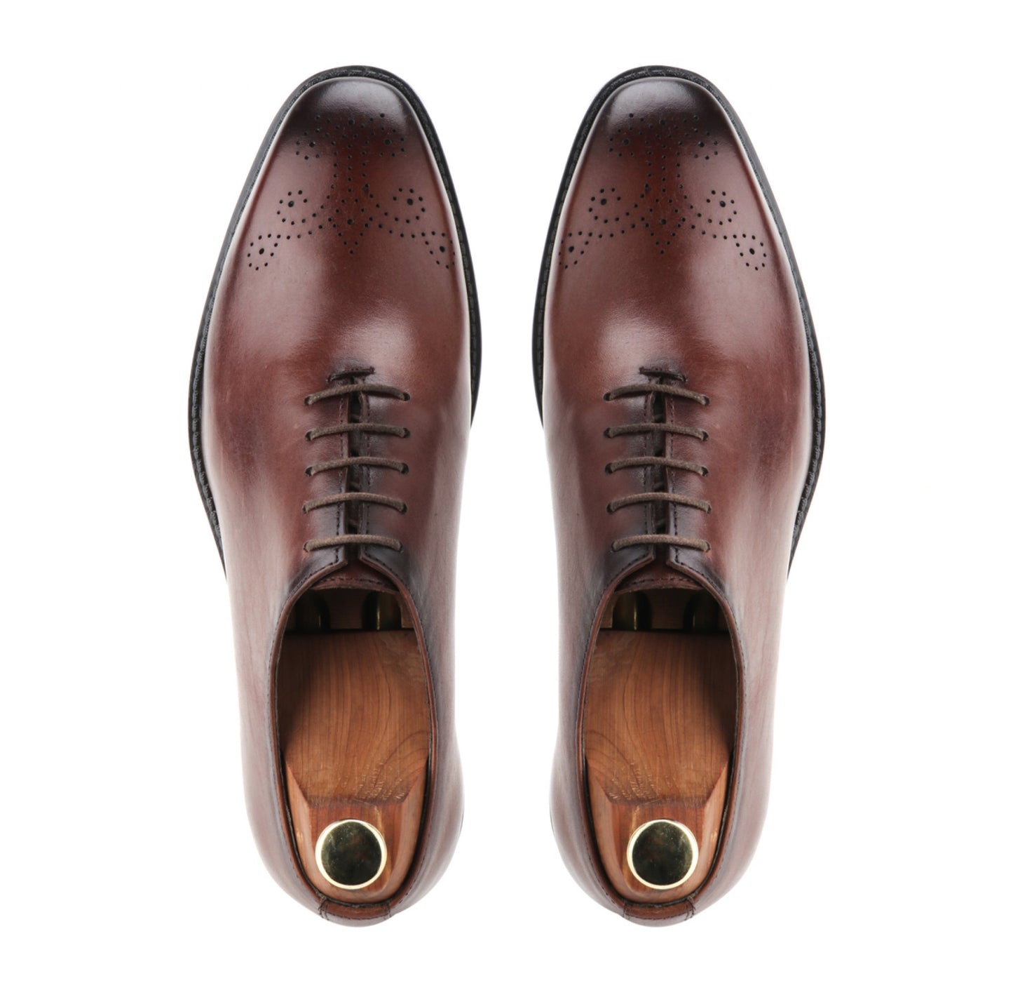 Mens Brown Leather Formal Lace-Up Boots Online